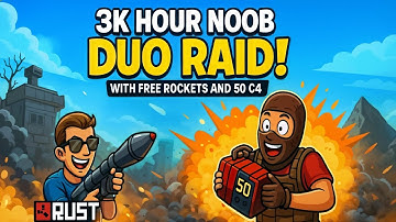 3K Hour Noob DUO RAID! (60 C4 & Free Rockets)