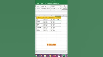 Cara Menghitung Persentase Kenaikan Gaji Pada Excel #microsoftoffice #excel #belajarmicrosoftoffice