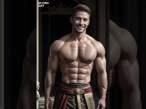 Young hunk man in The Fall of Roman Empire movie costume | Lookbook 172