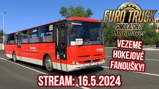 Euro Truck Simulator 2: Central Bohemia Project, aneb vezeme autobusy hokejové fanoušky! | 16.5.2024