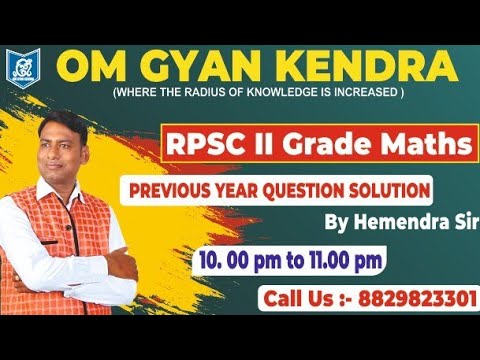 RPSC 2nd GRADE PYQ SOLUTION  | Matrix and Determinant | Part-01| ( 2011 -  2018) |