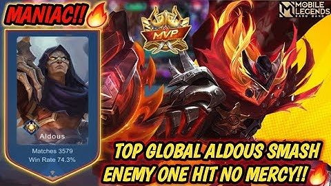 Maniac!! Top Global Aldous Smash Enemy One Hit No Mercy [Top Global Aldous] - Mobile Legends