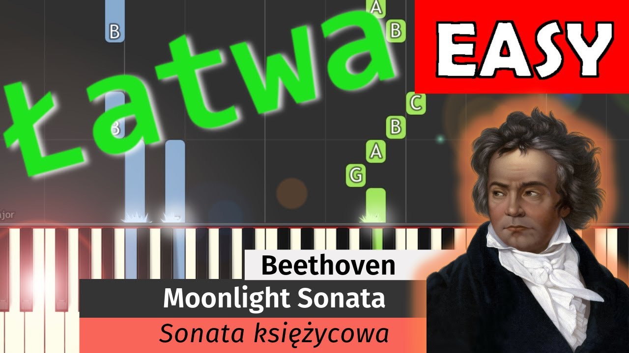 Sonata Ksiezycowa Moonlight Sonata L Van Beethoven Piano Tutorial Latwa Wersja Easy Youtube