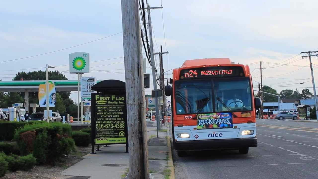Nice Bus Garden City Bound Orion 7 Cng 1710 N24 At Ny25 Nassau Blvd Youtube