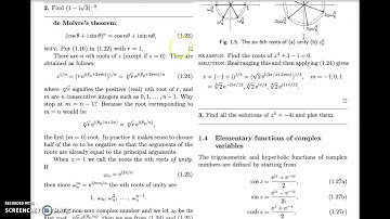1.4 Elementary functions of complex variables. Logs
