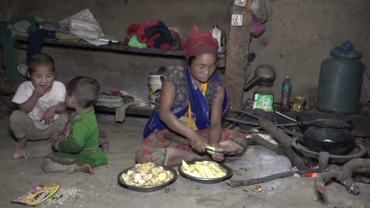 Cooking curry recipe of pumpkin and and potatoes || Organic life