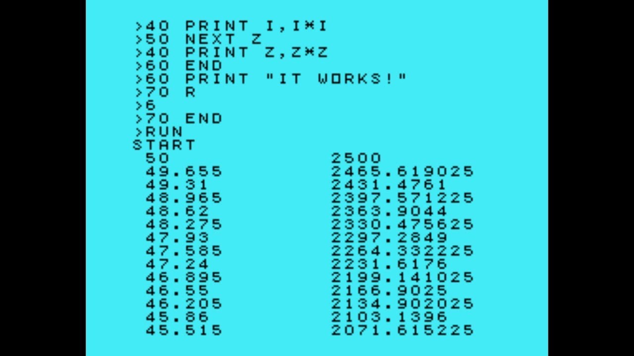 Texas Instruments TI-99/8 Computer [BASIC test] (1983) {US} - YouTube