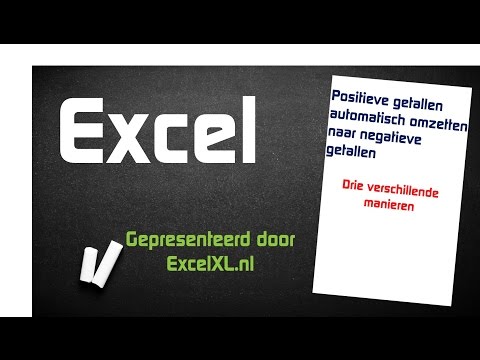 Excel - Positieve getallen automatisch negatief maken in Excel - YouTube Excel - Positieve Getallen Automatisch Negatief Maken In Excel - Youtube