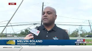 LIVE: Crews continue work to restore power, clean up debris in Moss Point