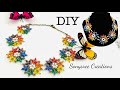 Summer garden Necklace || Bicone Necklace || How to make Beaded Necklace