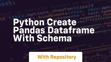 python create pandas dataframe with schema