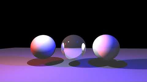 OptiX Ray Tracer rendering three spheres