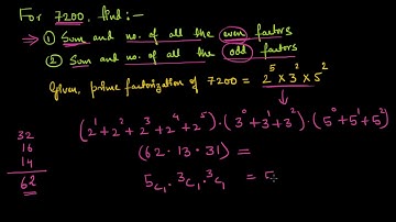 Sum and number of odd and even factors | Divisibility | Competitive exam prep | LabTurtle