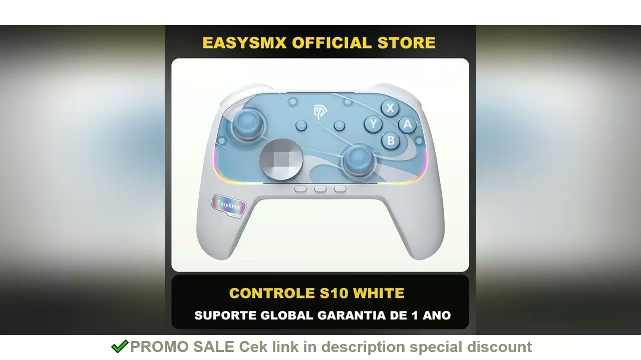 EasySMX S10 Wireless Gamepad TMR Joystick RGB Controller Compatible with Switch 1/2/PC/Phone/TV/Stea