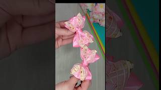 Бантики Розовая нежность 👇 DIY 🎀  #Shorts #бант #канзаши #diy