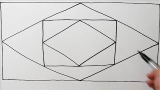 amazing abstract pattern 3d overlapping line illusion easy drawing for beginners