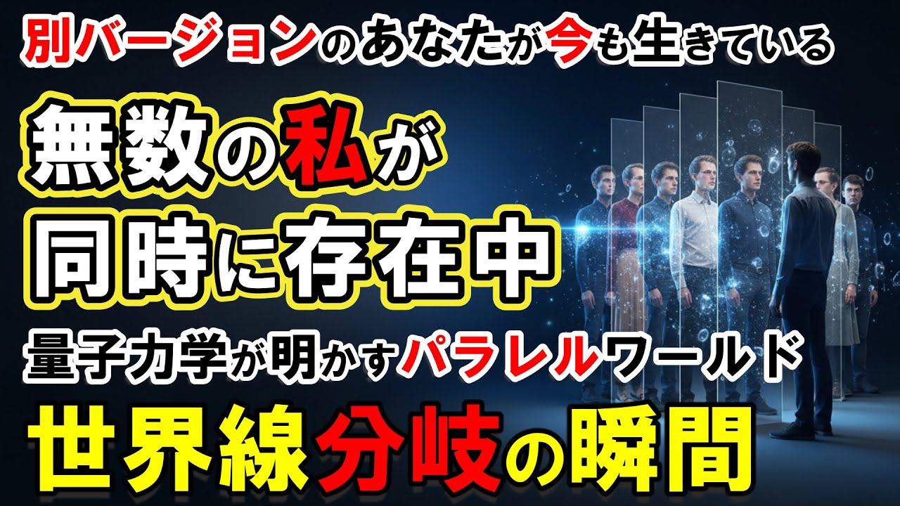【パラレルワールド】世界線分岐で無数の私が同時に生きている衝撃の真実！あなたの別バージョンが今も生きている｜無数のパラレルワールドで同時進行する人生の真実｜選択しなかった道の自分に会う方法【量子力学】
