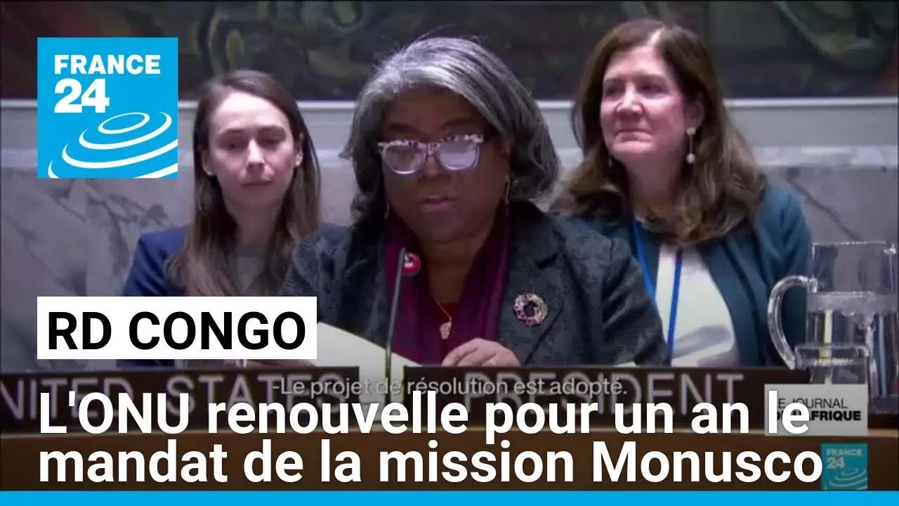 L'ONU renouvelle le mandat de la mission Monusco en RD Congo • FRANCE ...