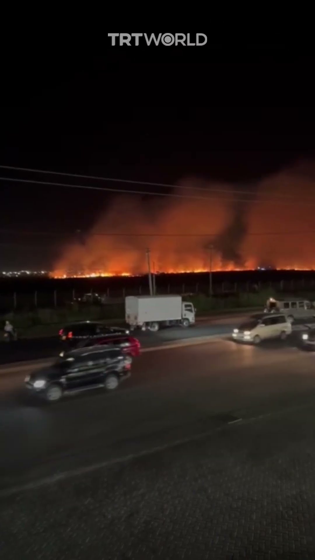 Grass fire on Nairobi’s Jomo Kenyatta International Airport grounds