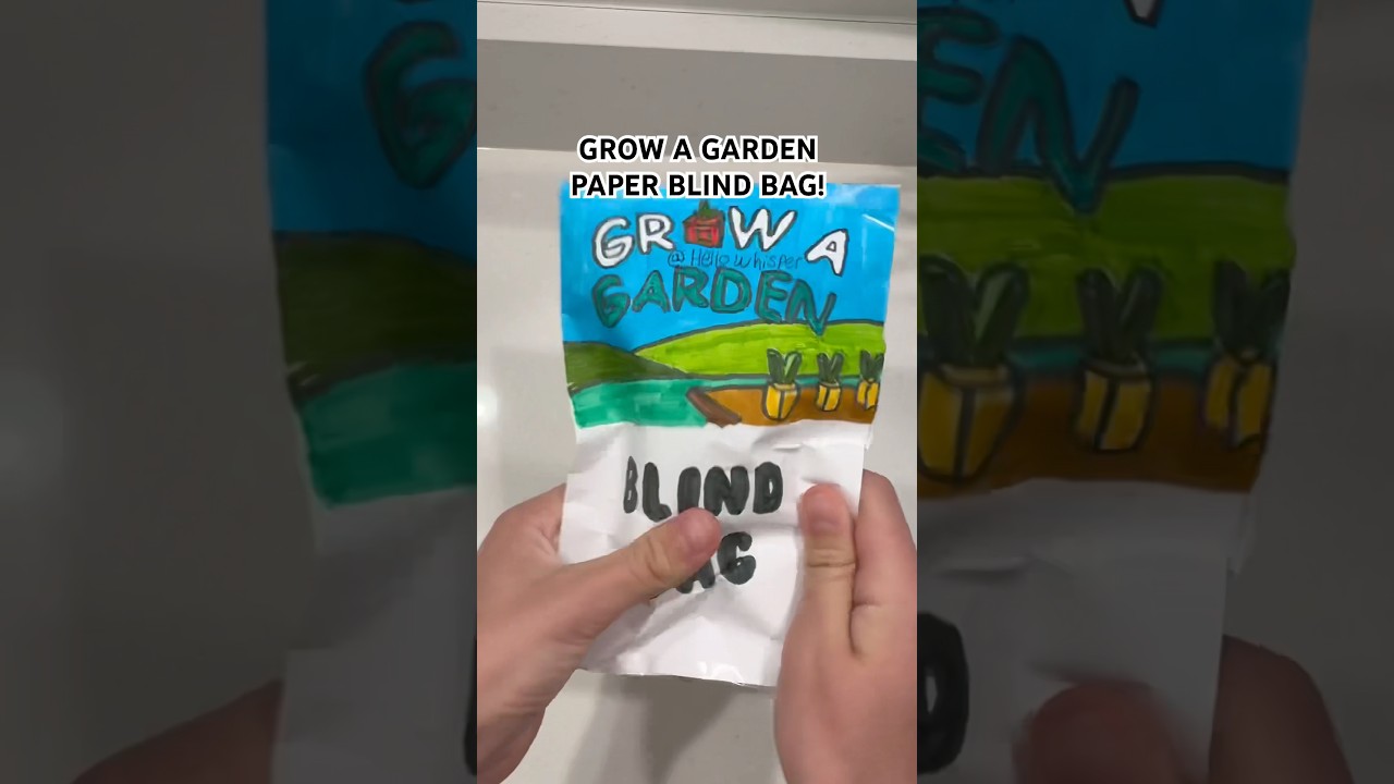 PAPER DIY ROBLOX GROW A GARDEN BLIND BAG UNBOXING 