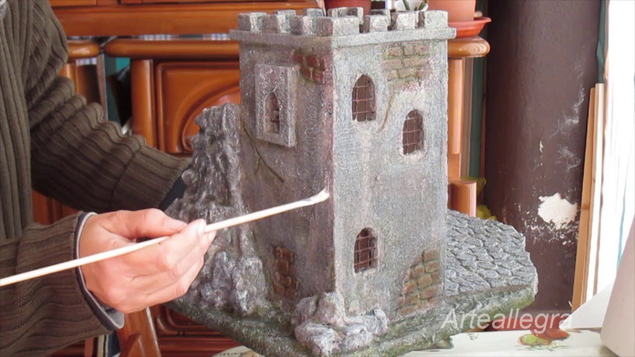 Realizzare Una Torre In Polistirolo E Gesso Per Modellismo Presepe E Diorama 4 4 Youtube