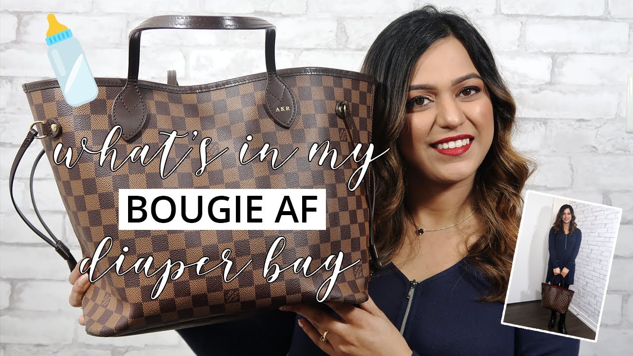 What's in My Diaper Bag + Toddler & Newborn 2021 - Louis Vuitton Neverfull  GM - Everyday Essentials 