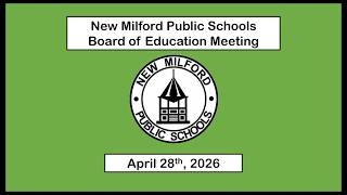 New Milford Public Schools,  BOE Meeting 5/19/2026