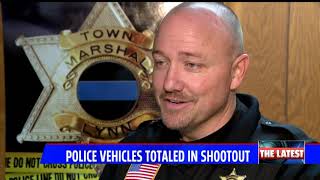 Police vehicles totaled in active shooter situation