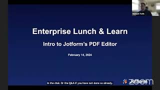 Jotform Enterprise Lunch & Learn: Intro to Jotform's PDF Editor