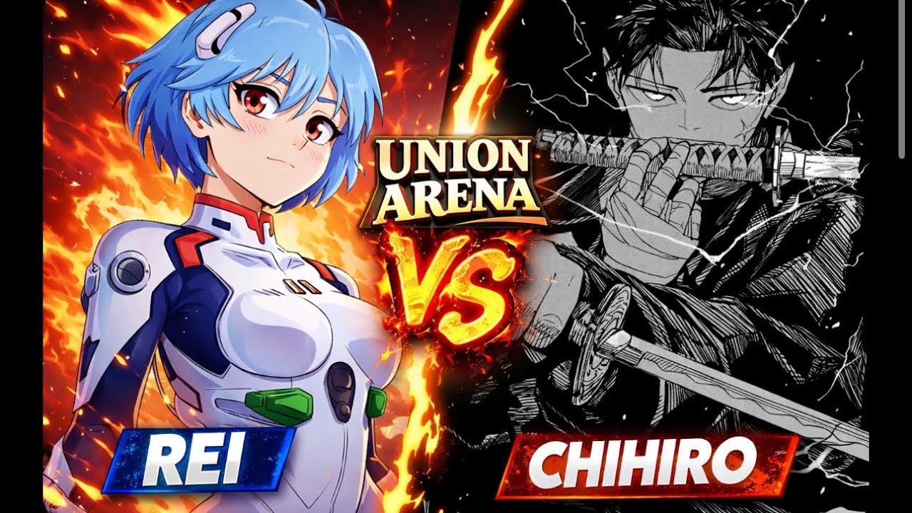 Yellow Eva Vs Red Chihiro Union Arena Gameplay