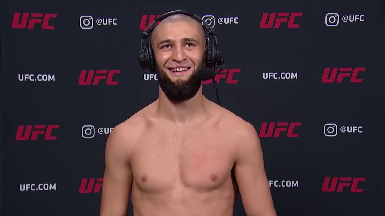 UFC Vegas 11: Khamzat Chimaev Interview after One Punch KO