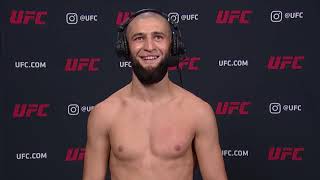 Khamzat chimaev (9-0) continued his rapid rise with a stunning
first-round knockout, only needing 17 seconds and one punch, at ufc
vegas 11 on saturday night...