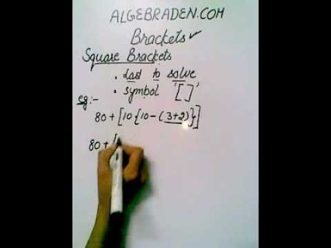 how to solve square brackets youtube brackets in math