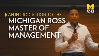 Introduction to the Michigan Ross Masters of Management Program by Ross School of Business 481 views 4 months ago 2 minutes, 20 seconds