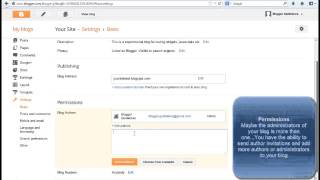 Learning about basic Settings in Blogger- Blogger Guidelines #8