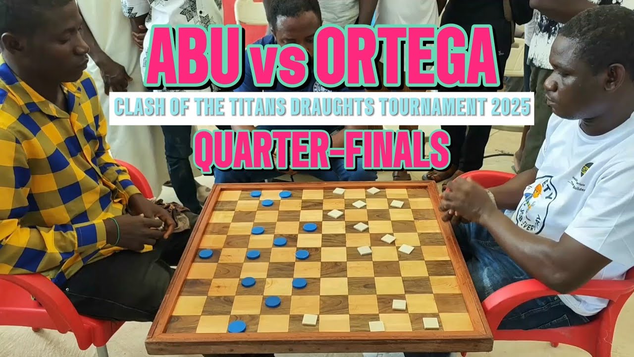 Абу Насьональ против Ортеги. Турнир по шашкам «Битва титанов» 2025. Четвертьфинал. Five Pieces