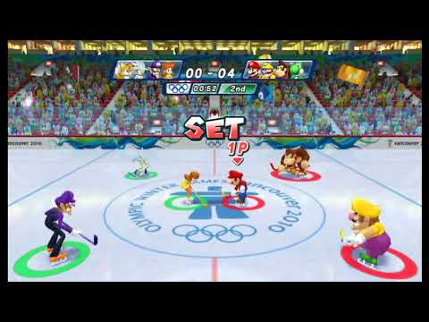Mario Sonic At The Olympic Winter Games Ice Hockey 61 Team Mario Spinoffs