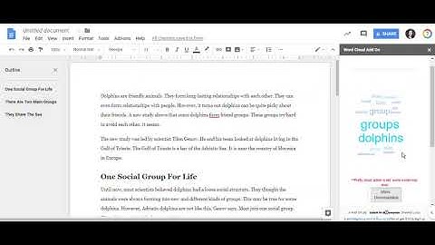 Word Cloud Generator Google Doc Add on