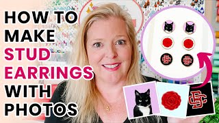 How to Make Stud Earrings with Photos | Picture Stud Earrings DIY