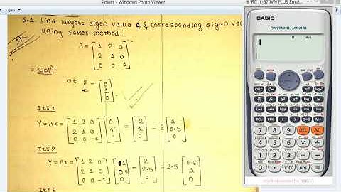 How to find eigen value and eigen vector quickly by power method | Using calculator | In nepali