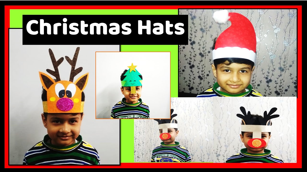 2020 Christmas Hats l Easy Santa Face Mask l Christmas cap l Easy Christmas Decoration Ideas at home