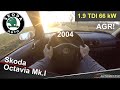 Skoda Octavia 1.9 TDI 66 kW (2004) - Sunset POV Drive + Top Speed + Acceleration 0 - 130 km/h