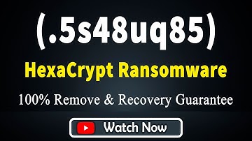 || SOLVED ✅|| HexaCrypt ( ransomware virus - removal and decryption