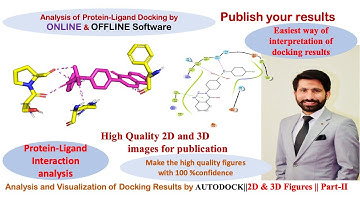 Analysis of Docking results by Autodock ||Protein Ligand interaction || High Quality 2D & 3D figure
