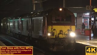 Four Class 67s Drag 4 MPV Convoy through Wigan - 13th December 2021