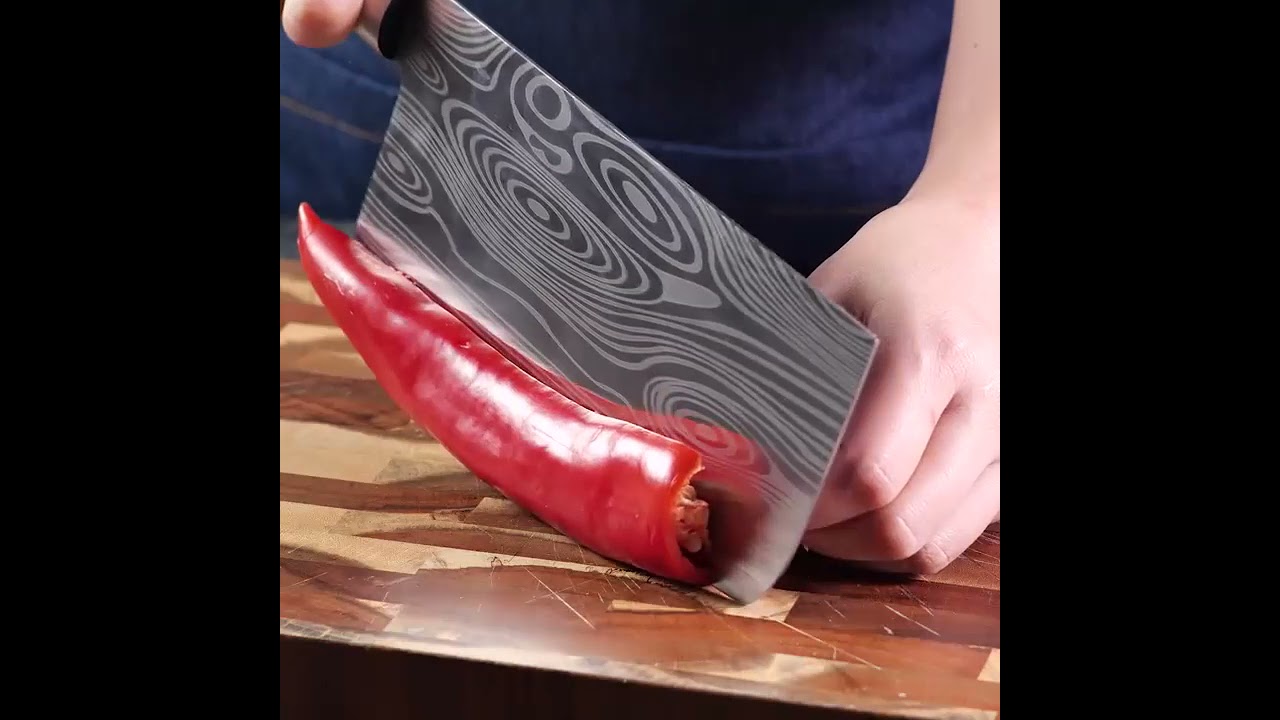 【German craftsmanship】 Cut meat like paper, incomparable sharpness, never rust