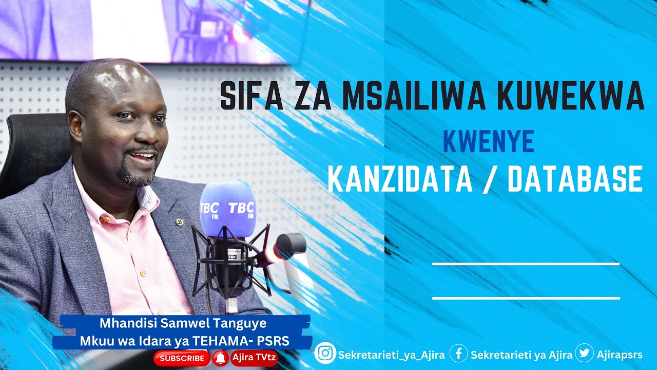SIFA ZA MSAILIWA KUWEKWA KWENYE KANZIDATA/ DATABASE