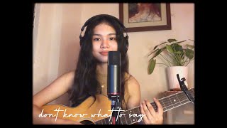 don’t know what to say (don't know what to do) // ric segreto (cover)