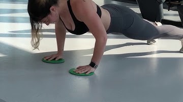 Sliders   Alternating Slider Pushups