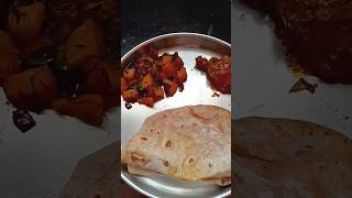  Made Healthy | Tasty | Organic Wheat  Roti with Potato ? Fry and Ginger Chicken ?